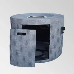 Dino Lightweight 31.75" Concrete Gas Fire Pit Gray - Christopher Knight Home -Outdoor Furniture Store GUEST 9de9ba50 7354 477c bf6f 48fcc09d1563