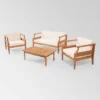 Aston 4pc Acacia Wood Mid-Century Modern Chat Set - Teak/Cream - Christopher Knight Home 2 Aston 4pc Acacia Wood Mid-Century Modern Chat Set - Teak/Cream - Christopher Knight Home -Outdoor Furniture Store GUEST 9f3a8b14 55d4 4ec5 bb7c 51f089607079