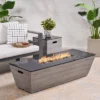 Langton Rectangular 56" Light Weight Concrete Gas Fire Pit With Tank Holder Dark Gray - Christopher Knight Home -Outdoor Furniture Store GUEST 9fbde917 d7f2 41aa 88e1 1e763343a10f
