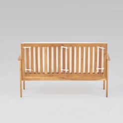 Luciano 8pc Acacia Wood Modern Chat Set - Brown Patina/Cream - Christopher Knight Home -Outdoor Furniture Store GUEST a01ead9e f33f 459e b47a c054fdf1dc27