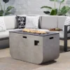 Adio Rectangular 40" Light Weight Concrete Gas Fire Pit Light Gray - Christopher Knight Home -Outdoor Furniture Store GUEST a0716f88 bcd3 4912 a6bb b3c6752e7233