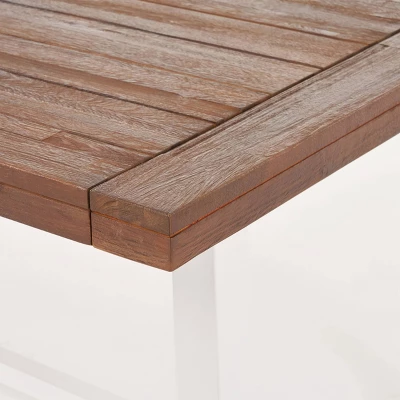 Carlisle Rectangle Acacia And Iron Patio Dining Table - Christopher Knight Home 5 Carlisle Rectangle Acacia And Iron Patio Dining Table - Christopher Knight Home - Image 3