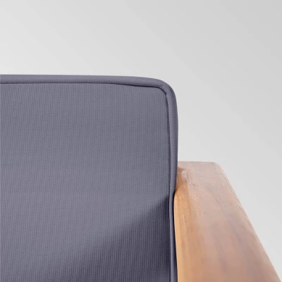 Aston 4pk Acacia Wood Mid-Century Modern Club Chairs - Teak/Gray - Christopher Knight Home 4 Aston 4pk Acacia Wood Mid-Century Modern Club Chairs - Teak/Gray - Christopher Knight Home - Image 2