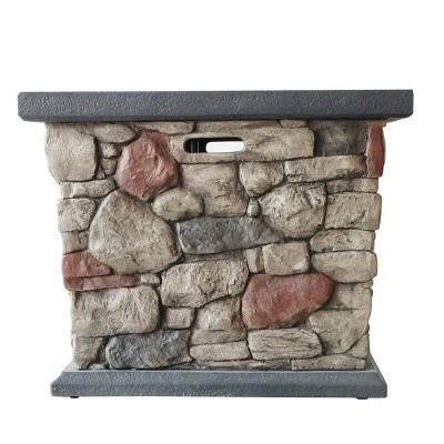 Carson Outdoor Stone Square Fire Pit - Gray - Christopher Knight Home 5 Carson Outdoor Stone Square Fire Pit - Gray - Christopher Knight Home - Image 3
