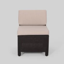 Waverly 6pc All Weather Faux Wicker Sectional Sofa Set - Brown/Beige - Christopher Knight Home -Outdoor Furniture Store GUEST a640380d fb46 4612 a7bc 77118146901e