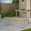 Cibola Outdoor Aluminum Dining Bench - Natural/Silver - Christopher Knight Home 2 Cibola Outdoor Aluminum Dining Bench - Natural/Silver - Christopher Knight Home -Outdoor Furniture Store GUEST a9091e75 1ed6 4817 92f0 29df888b16d9