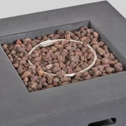 Maxwell 5pc Wicker Club Chair And Square Fire Pit Set - Mixed Black/Dark Gray - Christopher Knight Home -Outdoor Furniture Store GUEST a9325de9 7204 47a2 b7c4 69025d038a80