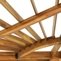 Dilan Outdoor Acacia Wood Triangle Pergola - Teak/Black - Christopher Knight Home -Outdoor Furniture Store GUEST a941fe2f 3995 4b01 8760 2cec9d532383