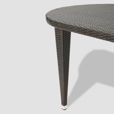 Dominica Oval Wicker Dining Table - Christopher Knight Home 4 Dominica Oval Wicker Dining Table - Christopher Knight Home - Image 2
