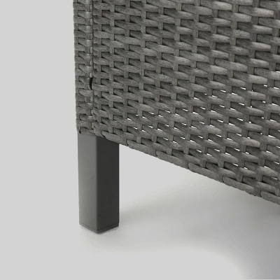 Cypress 5pc Round Wicker Patio Dining Set - Gray - Christopher Knight Home 5 Cypress 5pc Round Wicker Patio Dining Set - Gray - Christopher Knight Home - Image 3