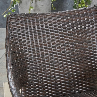 Damon 9pc Wood & Wicker Expandable Dining Set - Natural/Brown - Christopher Knight Home 4 Damon 9pc Wood & Wicker Expandable Dining Set - Natural/Brown - Christopher Knight Home - Image 2