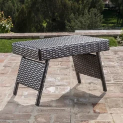 Salem 3pc Brown Wicker Lounge And Coffee Table - Charcoal - Christopher Knight Home -Outdoor Furniture Store GUEST ab0b9dc4 a1a5 40bd ab9c 6a09a23de536