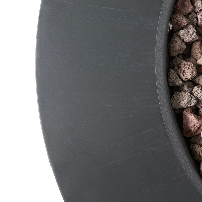 Wellington Outdoor 40000 BTU Circular Fire Pit Dark Gray - Christopher Knight Home 8 Wellington Outdoor 40000 BTU Circular Fire Pit Dark Gray - Christopher Knight Home - Image 6