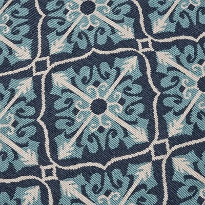 7'10" X 10' Morocco Trellis Outdoor Rug Navy/Blue - Christopher Knight Home 5 7'10" X 10' Morocco Trellis Outdoor Rug Navy/Blue - Christopher Knight Home - Image 3