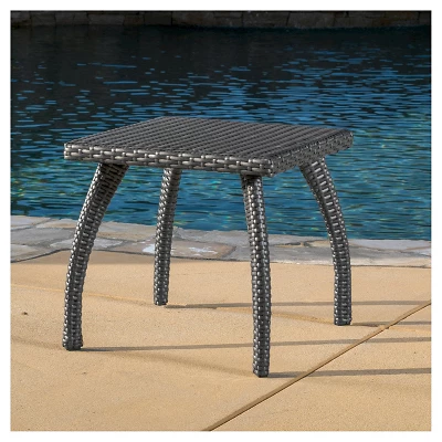 Honolulu Wicker Patio Accent Table - Gray - Christopher Knight Home 4 Honolulu Wicker Patio Accent Table - Gray - Christopher Knight Home - Image 2