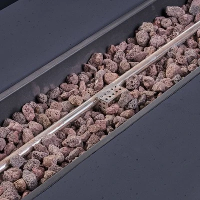 Cape Coral 3pc Aluminum And Rectangular MGO Fire Table Set - Gray - Christopher Knight Home 6 Cape Coral 3pc Aluminum And Rectangular MGO Fire Table Set - Gray - Christopher Knight Home - Image 4