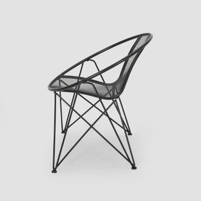 Georgia 2PK Iron Modern Club Chair - Christopher Knight Home 5 Georgia 2PK Iron Modern Club Chair - Christopher Knight Home - Image 3