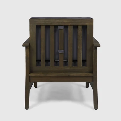 Perla 9pc Acacia Wood Sofa Conversational Set Gray/Dark Gray - Christopher Knight Home 6 Perla 9pc Acacia Wood Sofa Conversational Set Gray/Dark Gray - Christopher Knight Home - Image 4