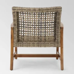 Hampton 4pk Wicker Mid-Century Club Chairs - Natural/Gray - Christopher Knight Home -Outdoor Furniture Store GUEST afaf0a23 4f0c 4539 8992 0fdbd2394645