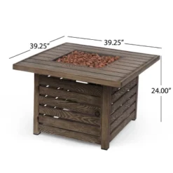 Elberton Outdoor Square Fire Pit - Brown - Christopher Knight Home -Outdoor Furniture Store GUEST b0b622be 1b82 42d5 b56d 7810fcb8d399