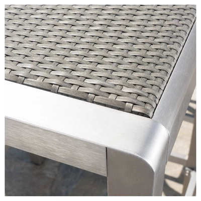 Cape Coral 5pc All-Weather Wicker/Metal Patio Bar Set With 4 Stools - Gray - Christopher Knight Home 4 Cape Coral 5pc All-Weather Wicker/Metal Patio Bar Set With 4 Stools - Gray - Christopher Knight Home - Image 2