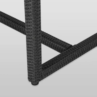 Santa Rosa Rectangle Wicker Dining Table - Christopher Knight Home 4 Santa Rosa Rectangle Wicker Dining Table - Christopher Knight Home - Image 2