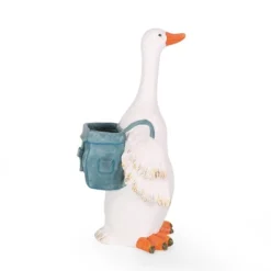 Christopher Knight Home 17" Wide Forgey Concrete Outdoor Novelty Goose Planter White/Blue -Outdoor Furniture Store GUEST b37bfe46 39fd 45c1 a88d da07e3cd875b