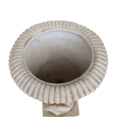 28" Wide Planter Adonis Lightweight Concrete Patio Urn White - Christopher Knight Home 6 28" Wide Planter Adonis Lightweight Concrete Patio Urn White - Christopher Knight Home - Image 4