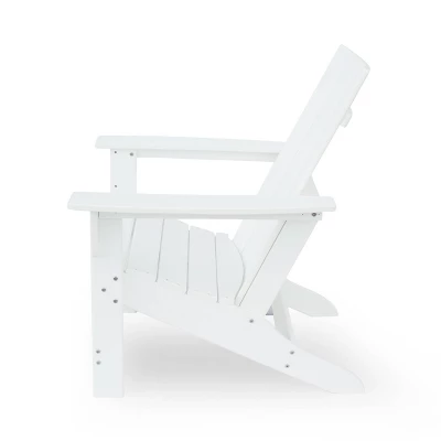 Encino 2pk Resin Contemporary Adirondack Chairs - White - Christopher Knight Home 8 Encino 2pk Resin Contemporary Adirondack Chairs - White - Christopher Knight Home - Image 6