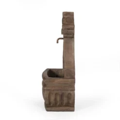 Finley Outdoor Single Spout Fountain - Light Brown - Christopher Knight Home -Outdoor Furniture Store GUEST b617d8b4 bd9a 4e1c 9728 f9ec1ca46d40