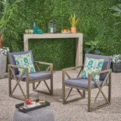 Andora 2pk Acacia Wood Club Chairs - Christopher Knight Home -Outdoor Furniture Store GUEST b66c3a7e f8a1 4a2a af16 65eb73997401