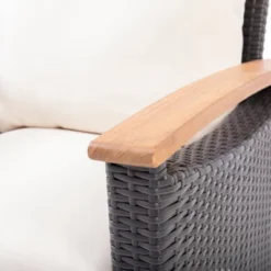 Isla Outdoor 4 Seater Chat Set With Coffee Table - Brown/Beige/Teak - Christopher Knight Home -Outdoor Furniture Store GUEST b6897fd9 0977 43da 9b67 939cc6d96952