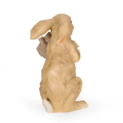 28.25" Concrete Silverbow Outdoor Rabbit Garden Statue - White And Brown - Christopher Knight Home -Outdoor Furniture Store GUEST b6e4870f 2c55 4d78 94f7 97e3e74ffd9b