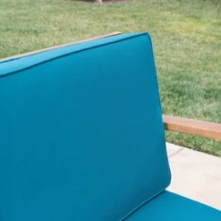 Perla 9pc Acacia Wood Patio Conversation Set - Teak/Blue - Christopher Knight Home -Outdoor Furniture Store GUEST b6e48de0 1735 4eeb 96c0 2a7a44a6e605