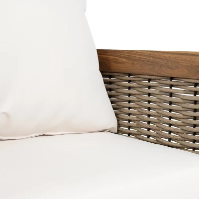 Burchett Outdoor Acacia Wood 4 Seater Chat Set With Cushions - Teak/Brown/Beige - Christopher Knight Home 16 Burchett Outdoor Acacia Wood 4 Seater Chat Set With Cushions - Teak/Brown/Beige - Christopher Knight Home - Image 14