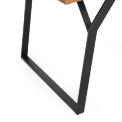 Varva Rectangular Outdoor Acacia Wood Dining Table Teak/Black - Christopher Knight Home