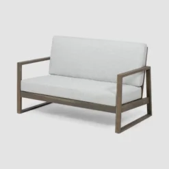 Belgian 4pc Acacia Wood Chat Set - Gray/Light Gray - Christopher Knight Home -Outdoor Furniture Store GUEST b8d94343 1199 4128 83f5 0d89ea2dc6d7