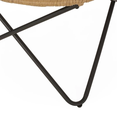 2pk Galtin Outdoor Iron/Wicker Accent Chairs Light Brown/Black - Christopher Knight Home 9 2pk Galtin Outdoor Iron/Wicker Accent Chairs Light Brown/Black - Christopher Knight Home - Image 7