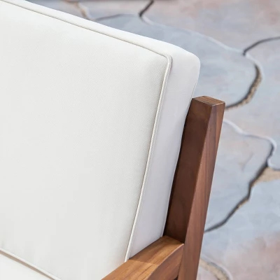 6pc Grenada Acacia Sectional Patio Sofa Set Teak - Christopher Knight Home 4 6pc Grenada Acacia Sectional Patio Sofa Set Teak - Christopher Knight Home - Image 2