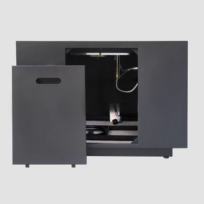 Wellington Outdoor Iron Square Fire Pit - Dark Gray - Christopher Knight Home 6 Wellington Outdoor Iron Square Fire Pit - Dark Gray - Christopher Knight Home - Image 4