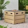 Archie Outdoor Square Fire Pit - Brown - Christopher Knight Home 1 Archie Outdoor Square Fire Pit - Brown - Christopher Knight Home -Outdoor Furniture Store GUEST ba68b816 125b 416a 8931 5227f2e1ce1e