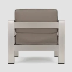 Cape Coral 4pc Cast Aluminum Patio Loveseat Set With Cushions - Silver - Christopher Knight Home -Outdoor Furniture Store GUEST bb9c7073 ba65 4f32 b8a7 10991cce14ab