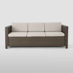 Puerta 5pc Wicker Sofa Chat Set - Brown/Ceramic Gray - Christopher Knight Home -Outdoor Furniture Store GUEST bbb5e57b 94de 44fc a34e f4df9d86137e