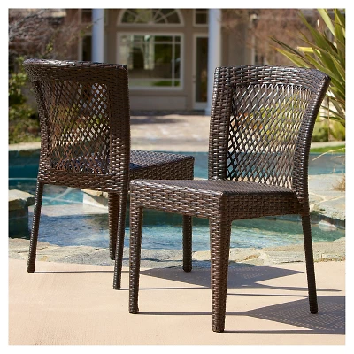 Bertha 5pc Wicker Patio Dining Set - Multibrown - Christopher Knight Home 4 Bertha 5pc Wicker Patio Dining Set - Multibrown - Christopher Knight Home - Image 2