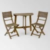 Westmount 3pc Half-Round Folding Acacia Wood Bistro Set - Gray - Christopher Knight Home 1 Westmount 3pc Half-Round Folding Acacia Wood Bistro Set - Gray - Christopher Knight Home -Outdoor Furniture Store GUEST bcd63e79 d113 406e bcb6 cf9f5256d67f