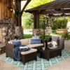 Puerta 6pc Wicker Seating Set - Dark Brown/Beige - Christopher Knight Home -Outdoor Furniture Store GUEST bd5f4c04 a86d 485b 9d48 8ae7b94b041f