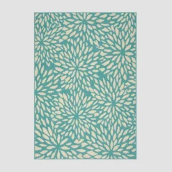 Simone Floral Outdoor Rug Blue/Ivory - Christopher Knight Home -Outdoor Furniture Store GUEST be1d169a 5166 4354 a083 34f6ebcbc42c