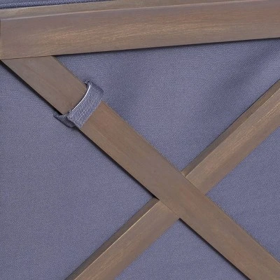 Candel Acacia Wood Patio Rocking Chair Gray/Dark Gray - Christopher Knight Home 5 Candel Acacia Wood Patio Rocking Chair Gray/Dark Gray - Christopher Knight Home - Image 3