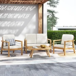 4pk Verdugo Outdoor Acacia Wood 4 Seater Chat Set With Cushions Beige/Teak - Christopher Knight Home 17 4pk Verdugo Outdoor Acacia Wood 4 Seater Chat Set With Cushions Beige/Teak - Christopher Knight Home -Outdoor Furniture Store GUEST bfeb2018 71b6 4f50 b6a1 5deea54b21d7