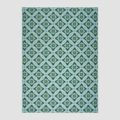 Jada Geometric Outdoor Rug Blue/Green - Christopher Knight Home -Outdoor Furniture Store GUEST c0f2a9e8 78b4 4850 883b 1e58954fb4c0